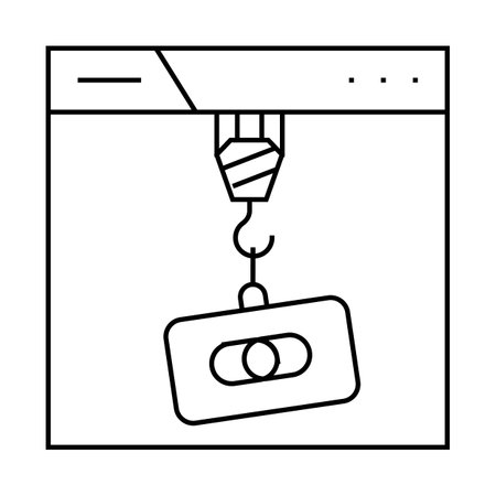 link building seo line icon vector illustrationのイラスト素材