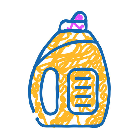 liquid detergent icon doodle illustrationのイラスト素材