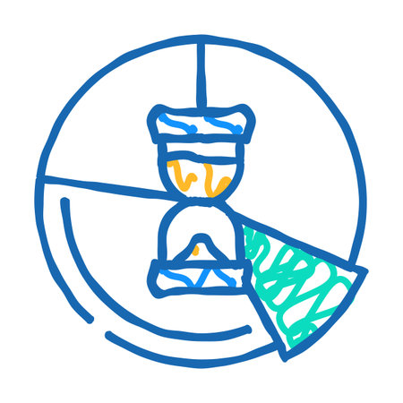 time planning icon doodle illustration