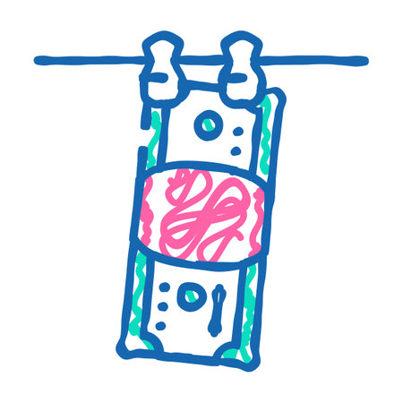 money laundered icon doodle illustrationのイラスト素材