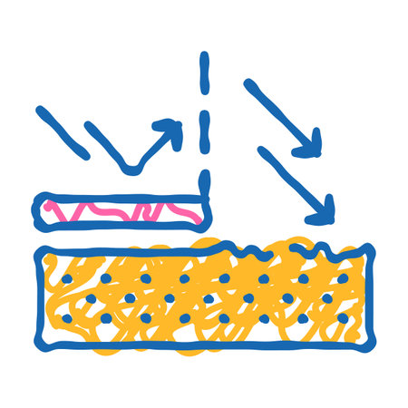 sun protection cream layer icon doodle illustrationのイラスト素材