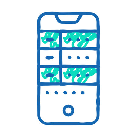 gambling phone app icon doodle illustrationのイラスト素材