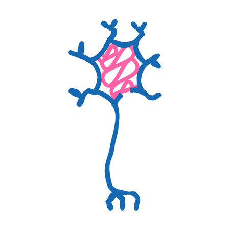neuropsychology science flat icon doodle illustrationのイラスト素材