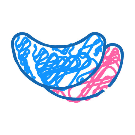 under-eye patches accessory icon doodle illustrationのイラスト素材