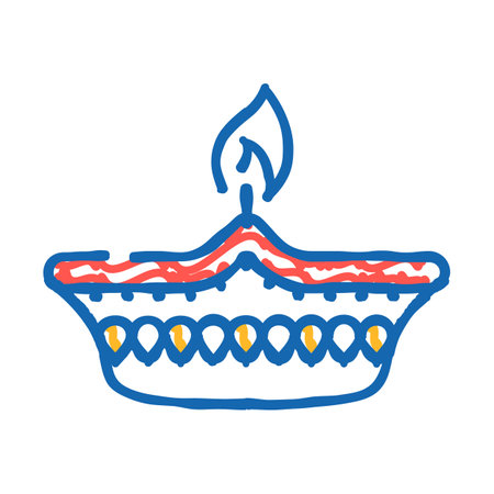 diwali holiday icon doodle illustrationのイラスト素材
