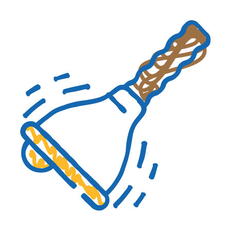 bell tool icon doodle illustrationのイラスト素材
