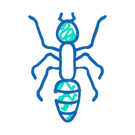 ant animal icon doodle illustrationのイラスト素材