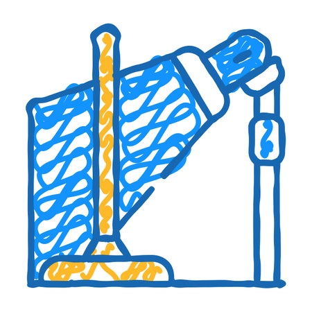 equipment for dancer leg icon doodle illustrationのイラスト素材