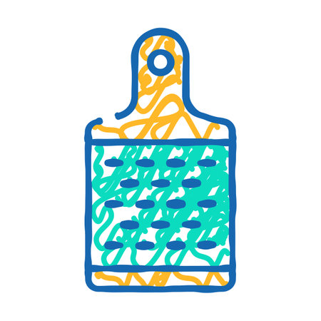 grater kitchen utensil icon doodle illustrationのイラスト素材