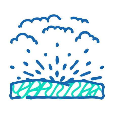 sunlight sunrise sun summer icon doodle illustrationのイラスト素材