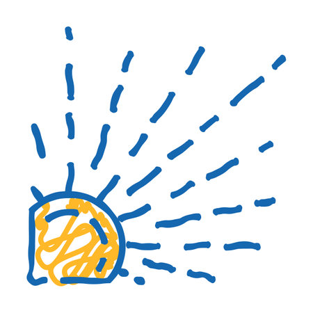 sunlight sun summer icon doodle illustrationのイラスト素材