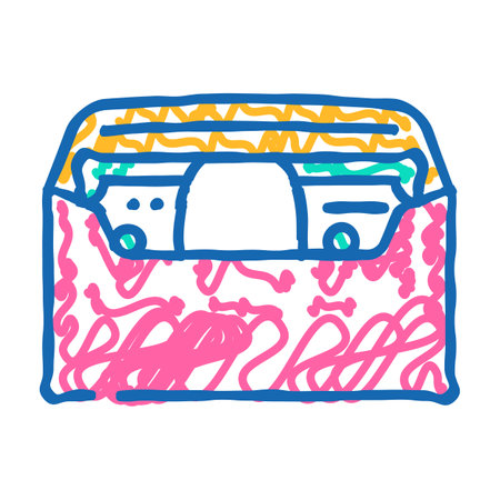money in envelope icon doodle illustrationのイラスト素材