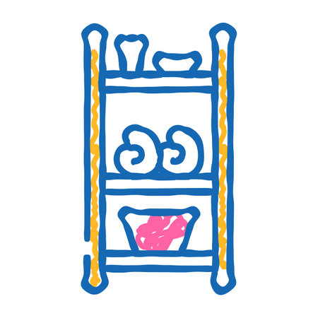 organizer bathroom interior icon doodle illustrationのイラスト素材