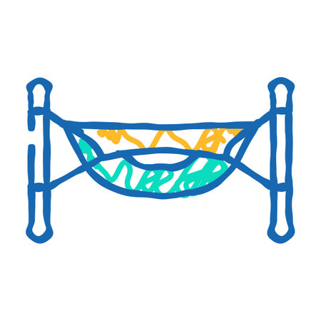 vacation tent summer icon doodle illustrationのイラスト素材