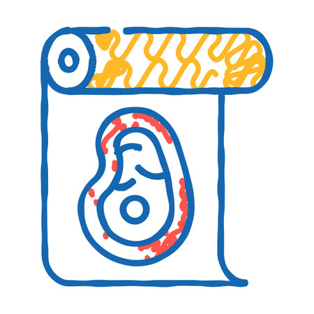 butcher paper icon doodle illustrationのイラスト素材