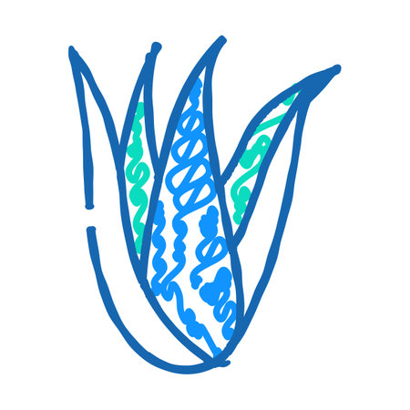 plant aloe vera icon doodle illustrationのイラスト素材