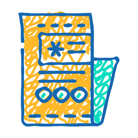 instant cold compress first aid icon doodle illustrationのイラスト素材