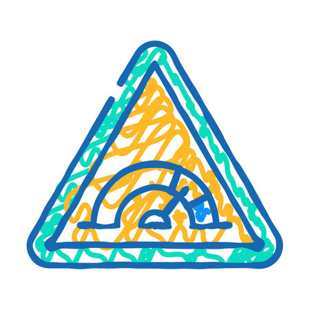 risk esg icon doodle illustrationのイラスト素材