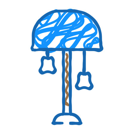 electric table lamp icon doodle illustrationのイラスト素材