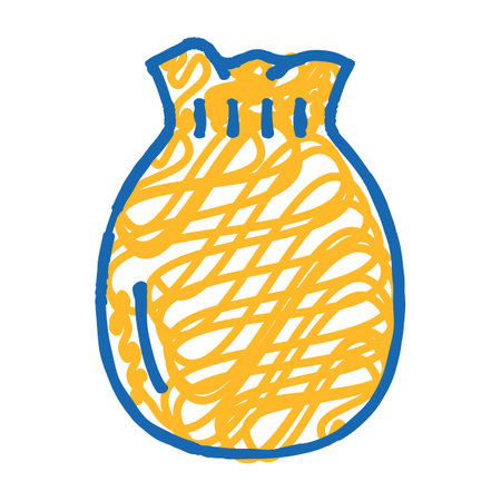 no scratch mittens baby cloth icon doodle illustrationのイラスト素材