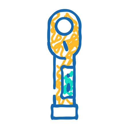 torque wrench icon doodle illustrationのイラスト素材