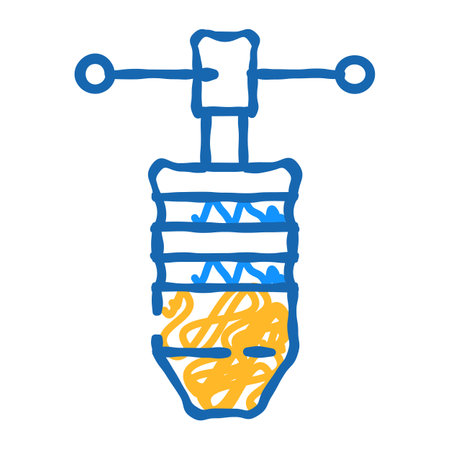 tap wrench icon doodle illustrationのイラスト素材