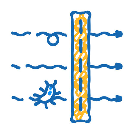virus filtration icon doodle illustrationのイラスト素材