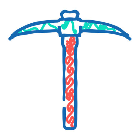 miner axe hatchet icon doodle illustrationのイラスト素材