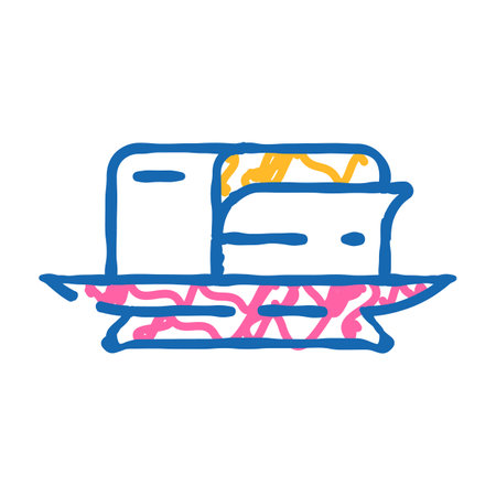 butter milk product icon doodle illustrationのイラスト素材