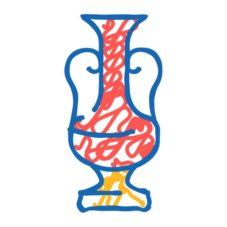 arabic jug container icon doodle illustrationのイラスト素材