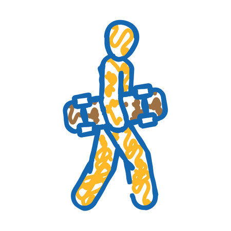 skateboarder sport icon doodle illustrationのイラスト素材