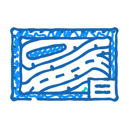 geologic mapping mining icon doodle illustrationのイラスト素材