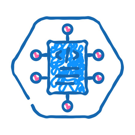 source code management icon doodle illustration