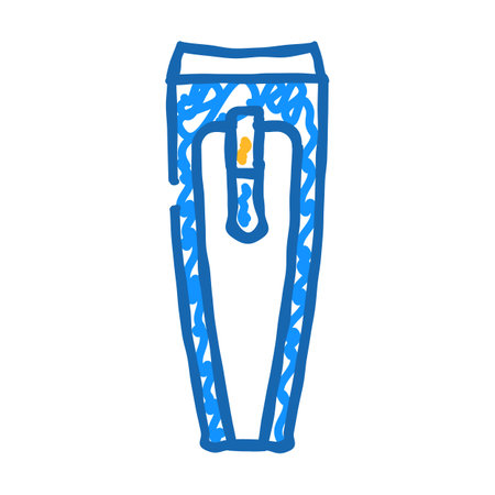nail clippers hygiene icon doodle illustrationのイラスト素材