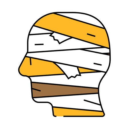 mummy fear icon color illustrationのイラスト素材