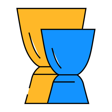 jiggers bartender icon color illustrationのイラスト素材