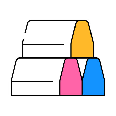 curbs building material icon color illustrationのイラスト素材