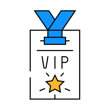 vip card icon color illustrationのイラスト素材