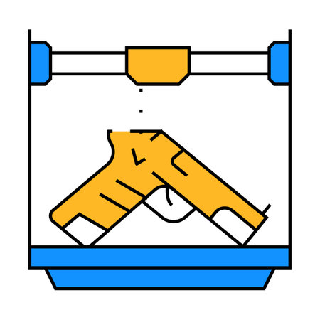 weapons 3d printing icon color illustrationのイラスト素材