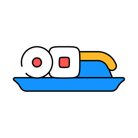 sushi dish icon color illustrationのイラスト素材