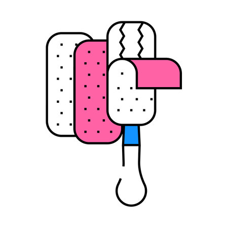 replacement layer of callus remover icon color illustrationのイラスト素材