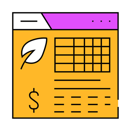analysis chia cryptocurrency icon color illustrationのイラスト素材