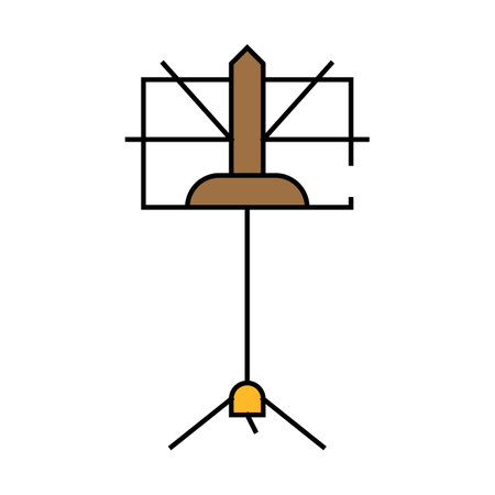 music stand icon color illustrationのイラスト素材