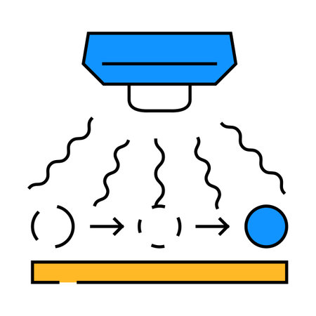 radio wave sensor icon color illustrationのイラスト素材