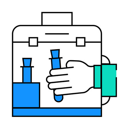 vacuum chamber for work with vaccine icon color illustrationのイラスト素材