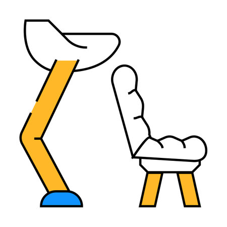 washing hair chair icon color illustrationのイラスト素材