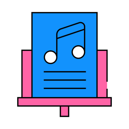 music lesson icon color illustrationのイラスト素材