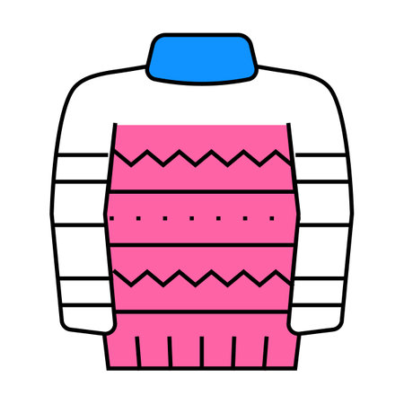 sweater clothes sign icon color illustrationのイラスト素材