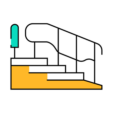 dynamic exercise ladder-bars icon color illustrationのイラスト素材
