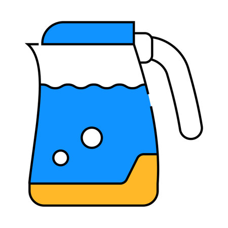 electric kettle vector symbol illustration icon color illustrationのイラスト素材